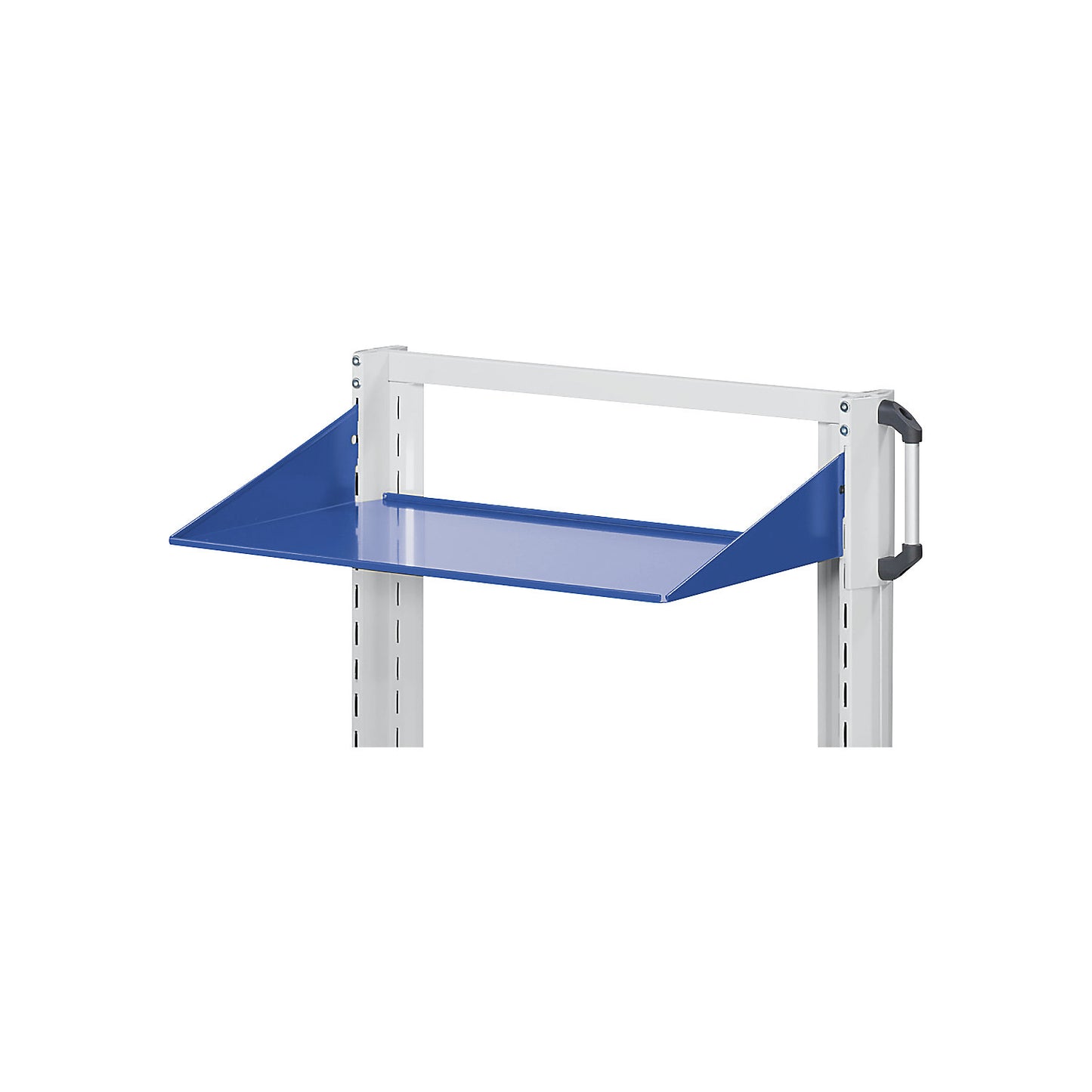 Shelf with adjustable inclination, mounting bracket at top, width 1250 mm, depth 250 mm, grey.