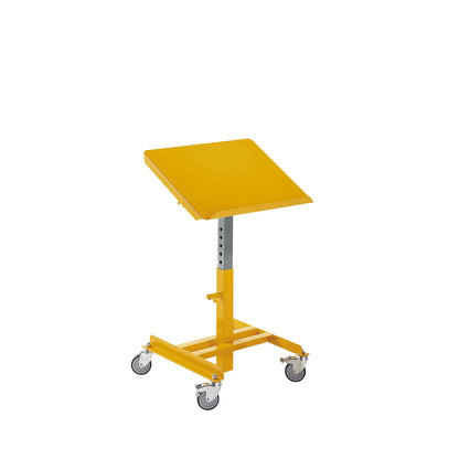 Work stand, tilting, platform LxW 406 x 506 mm, height adjustment range 510 - 750 mm.