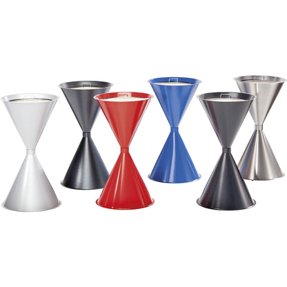 Conical ashtray made of stainless steel, Ø 400 mm, without cover.