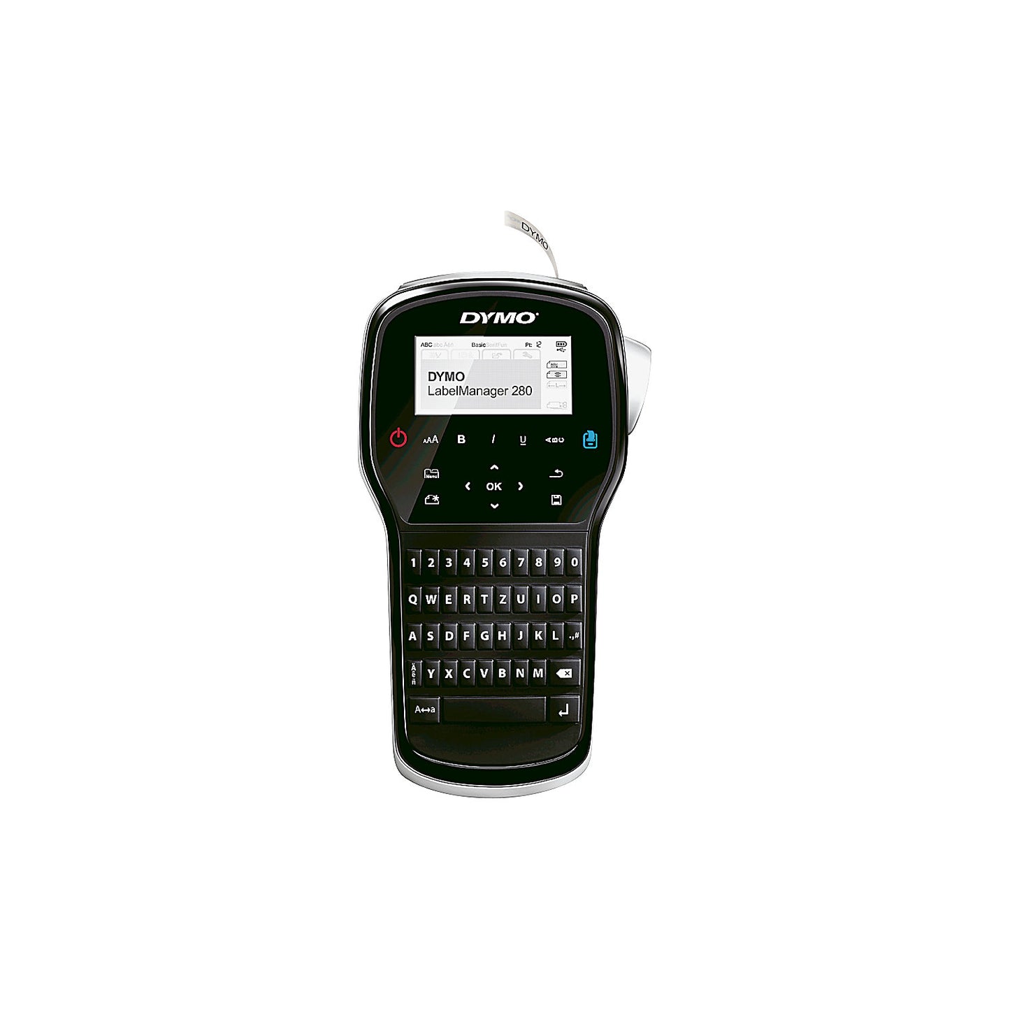 Labelling device, LabelManager 280, label widths 9 / 12 mm.