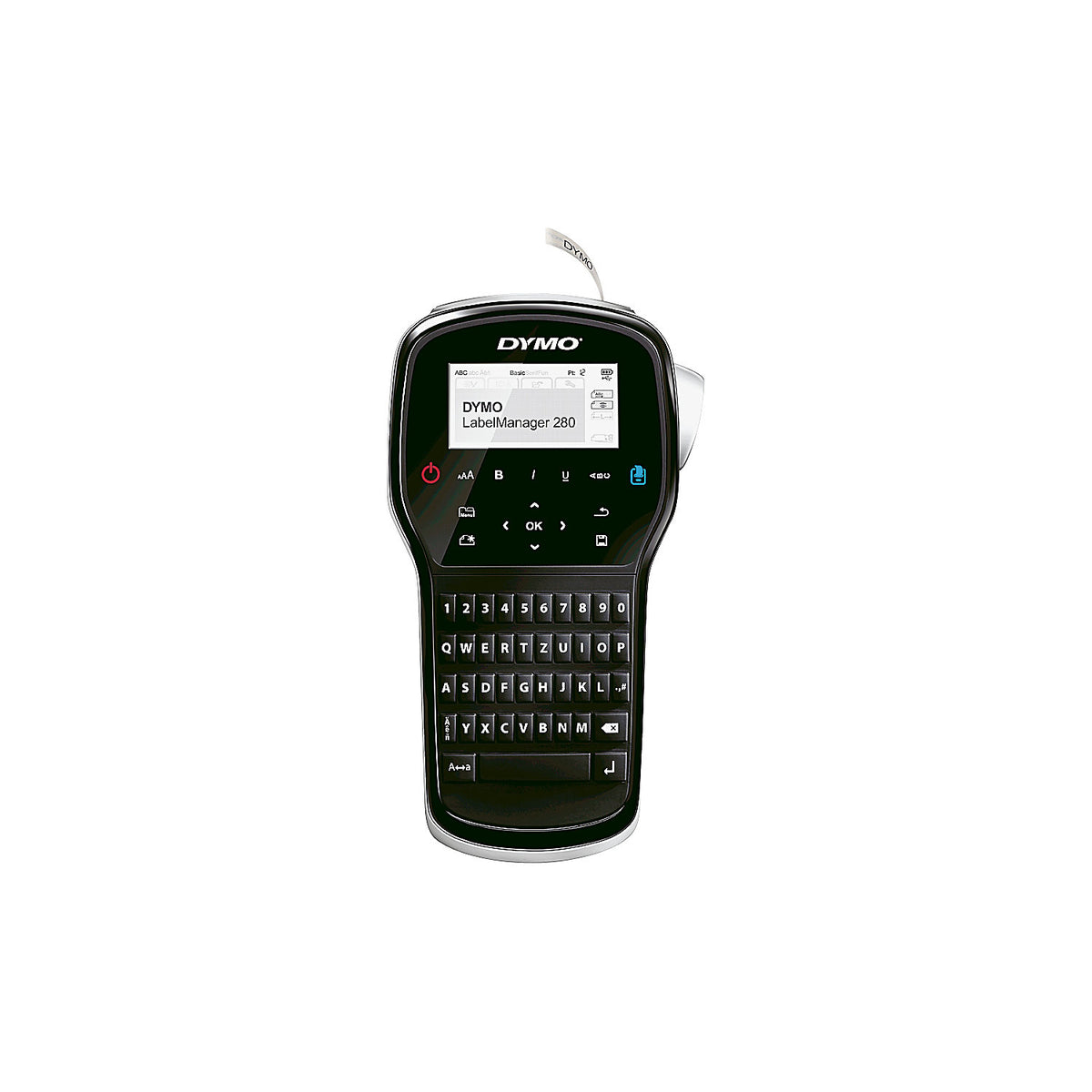Labelling device, LabelManager 280, label widths 9 / 12 mm.