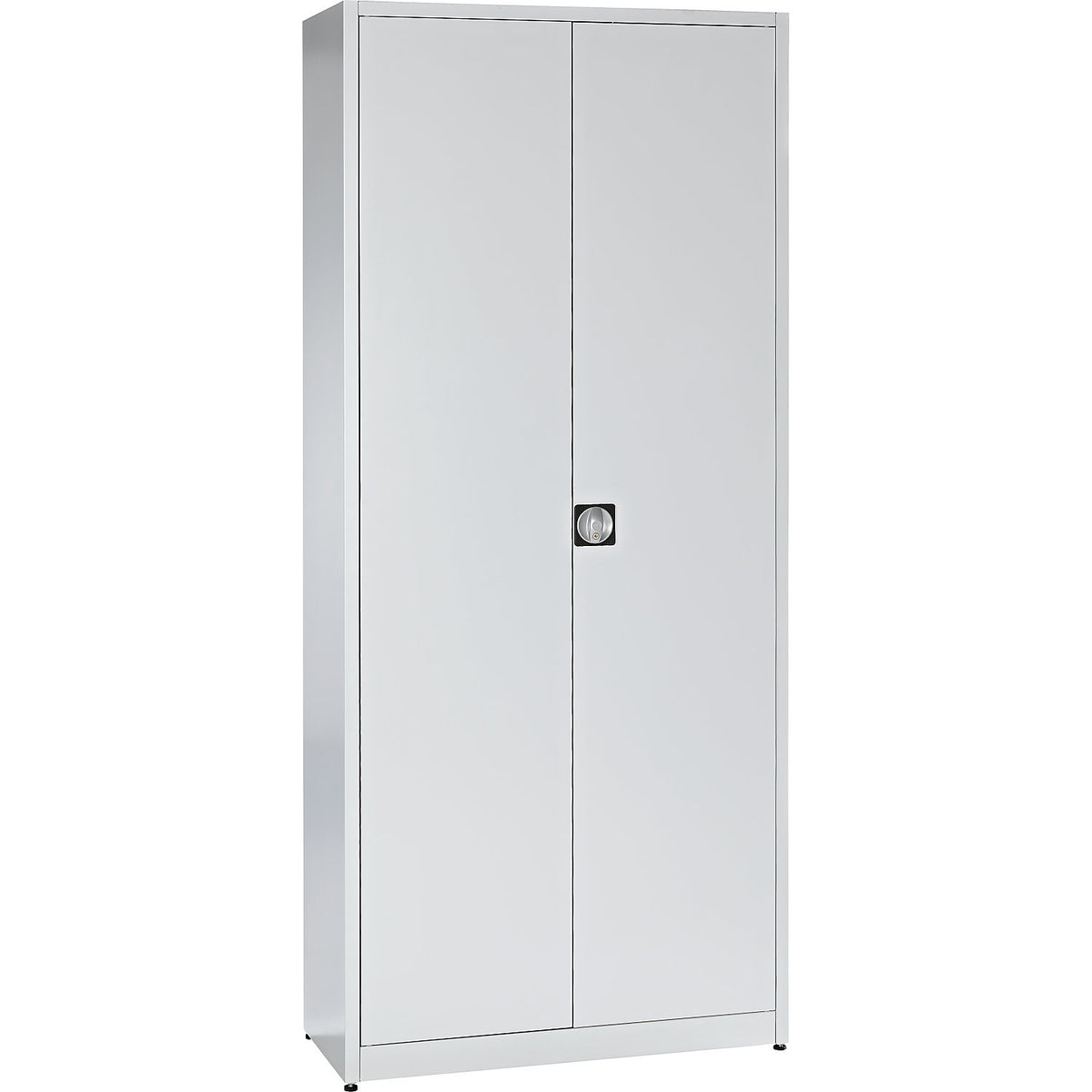 Universal cupboard, extra high, HxWxD 2200 x 1200 x 420 mm, light grey / ultramarine blue.