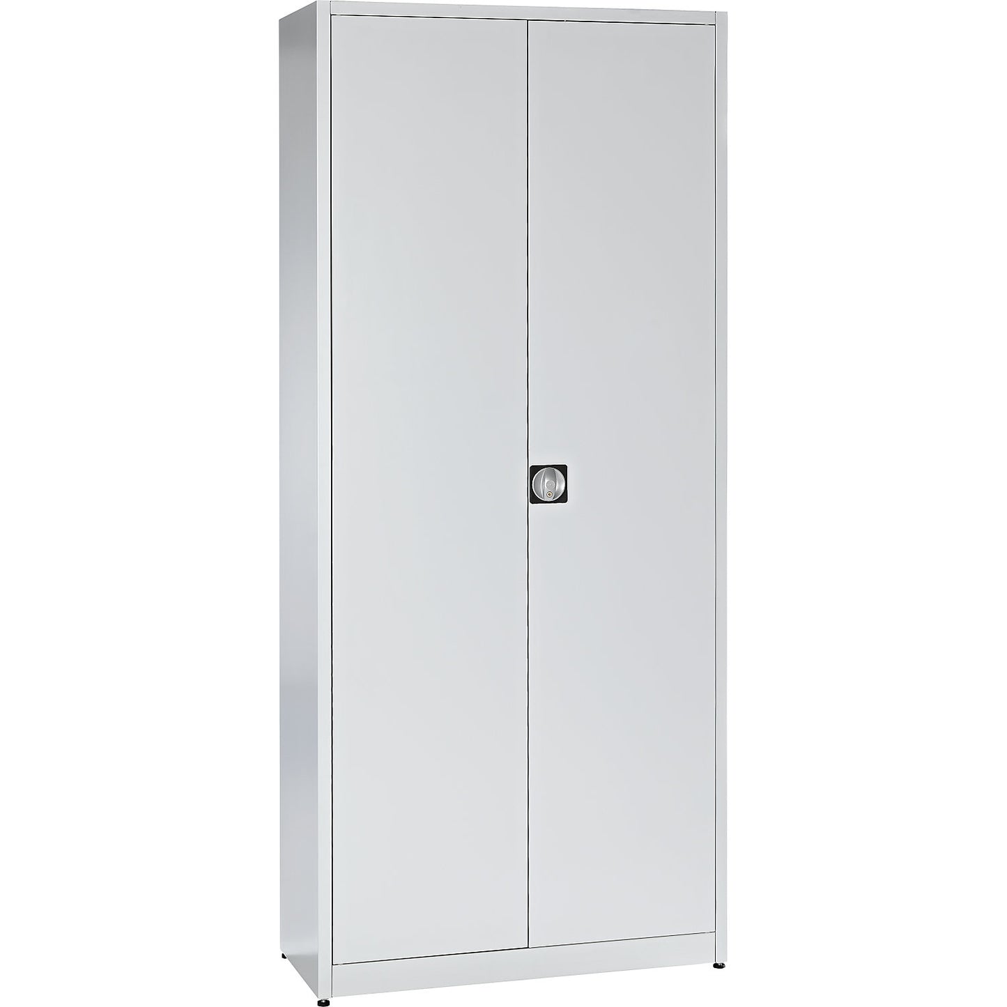 Universal cupboard, extra high, HxWxD 2200 x 950 x 500 mm, white aluminium / charcoal.