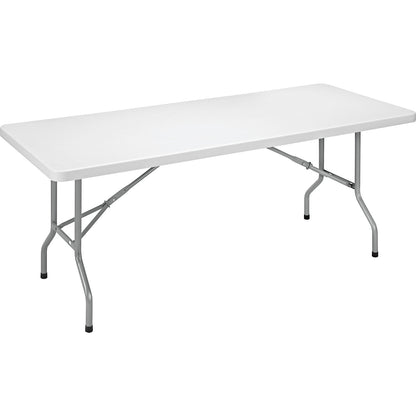 Folding table with plastic top, height 740 mm, WxD 1220 x 610 mm.