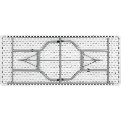 Folding table with plastic top, height 740 mm, WxD 1220 x 610 mm.