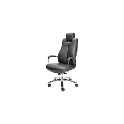 SONATA operator swivel chair, with head rest, adjustable head rest, leather.
