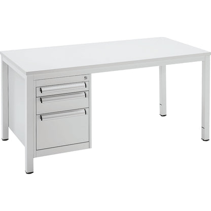 Base drawer unit, for foreman's desk, with 3 drawers, 70, 80, 300 mm high.