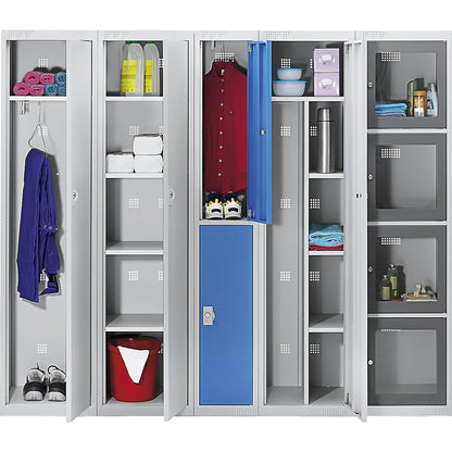 Venlo locker, 1 compartment, light grey, width 300 mm, extension unit.