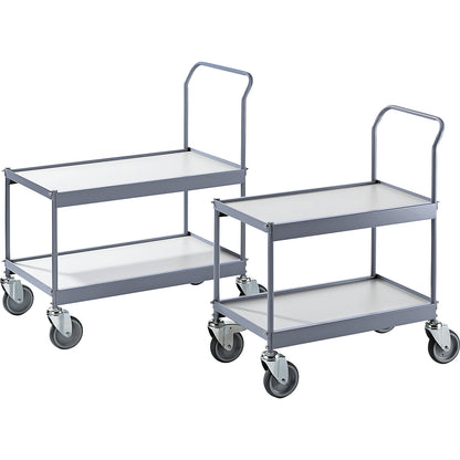Table trolley, max. load 150 kg on 2 shelves, LxW 790 x 425 mm, 4 swivel castors.
