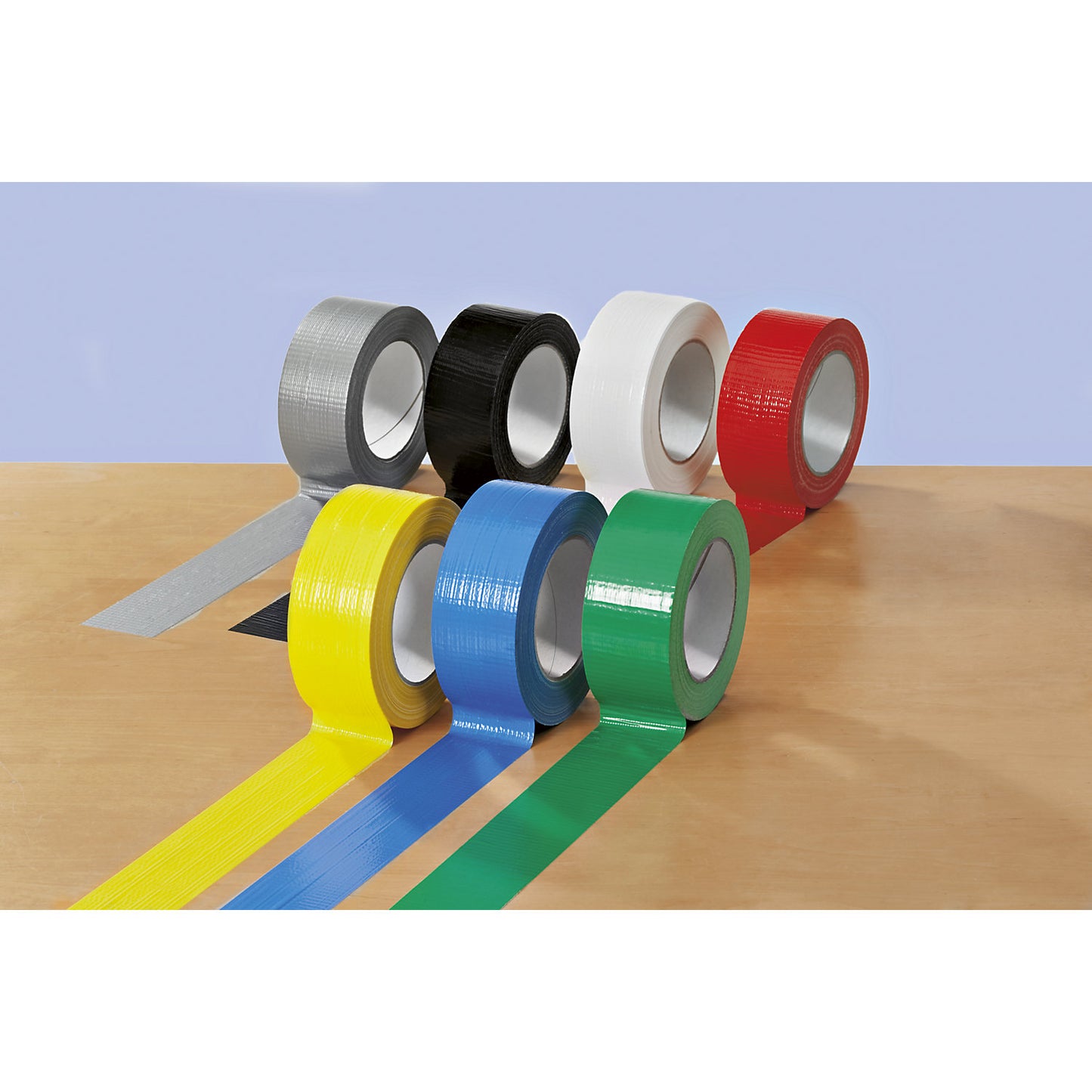 Fabric tape, in different colours, pack of 18 rolls, black, tape width 50 mm.
