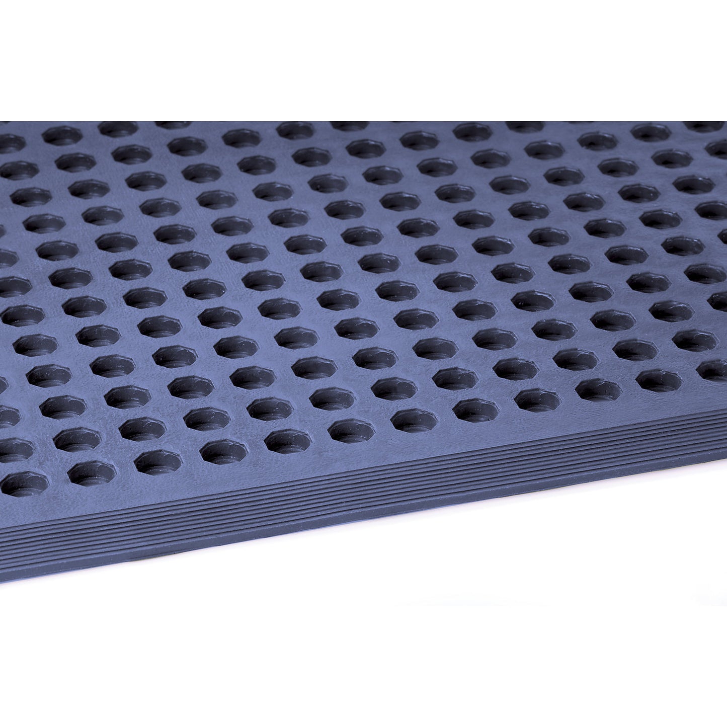 Worksafe perforated workstation matting, nitrile rubber, blue.