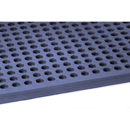 Worksafe perforated workstation matting, nitrile rubber, blue.