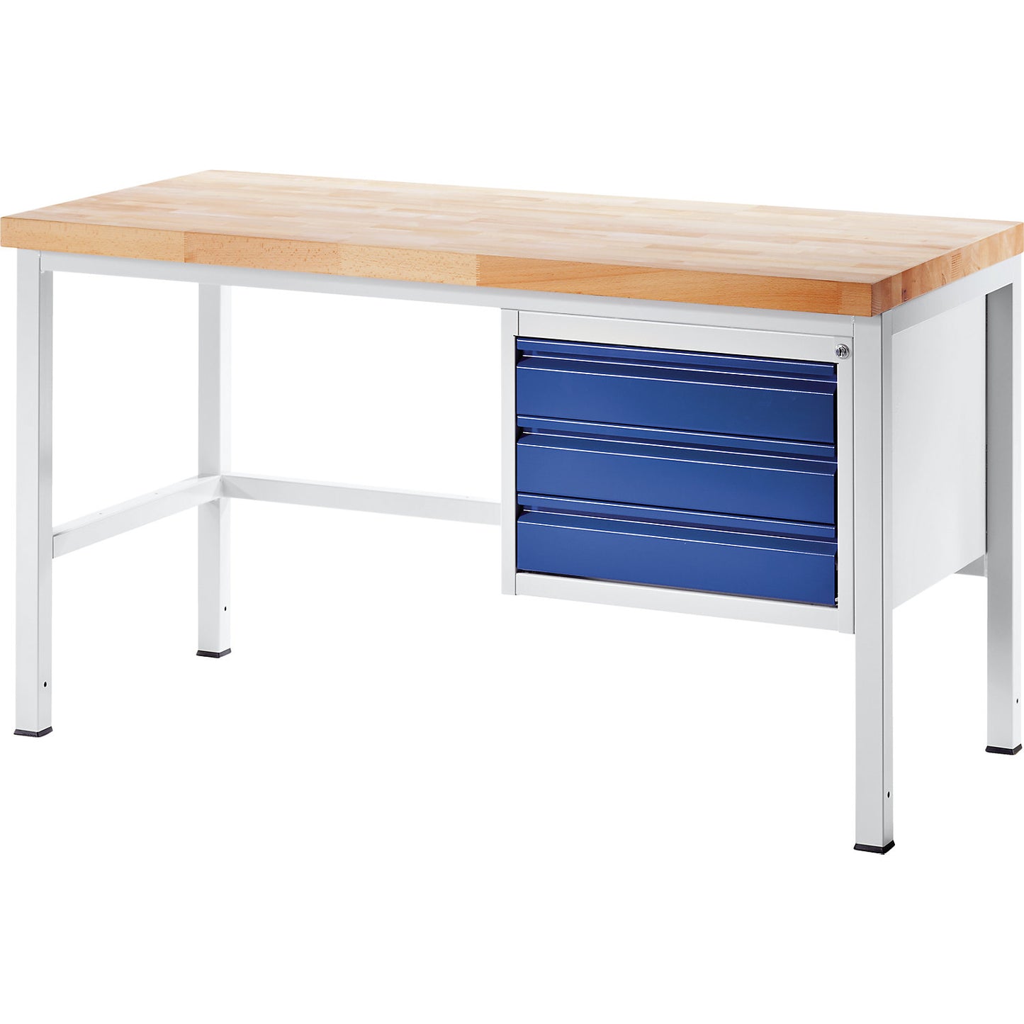 Workbench, frame construction, 3 L size drawers, depth 900 mm, width 1500 mm.
