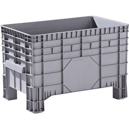 Polyethylene pallet box, capacity 285 l, 4 feet for forklift access, 1+ items.