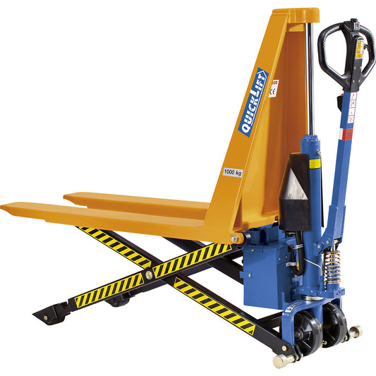 High-lift pallet truck, electric, max. load 1000 kg.