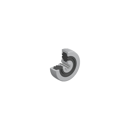 Nylon wheel, grey, wheel Ø x width 100 x 36 mm, fixed castor.