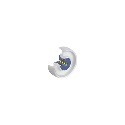 Nylon wheel, white, wheel Ø x width 100 x 36 mm, swivel castor with double stop.