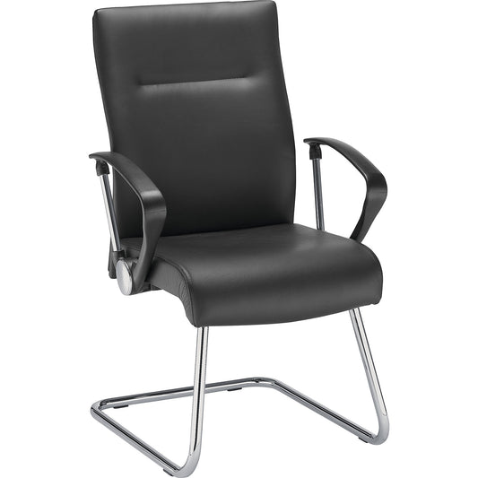 Visitors' chair, black, leather.