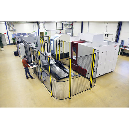 CONTOUR 90° corner element, for X-GUARD CLASSIC machine protective fencing, height 2200 mm.