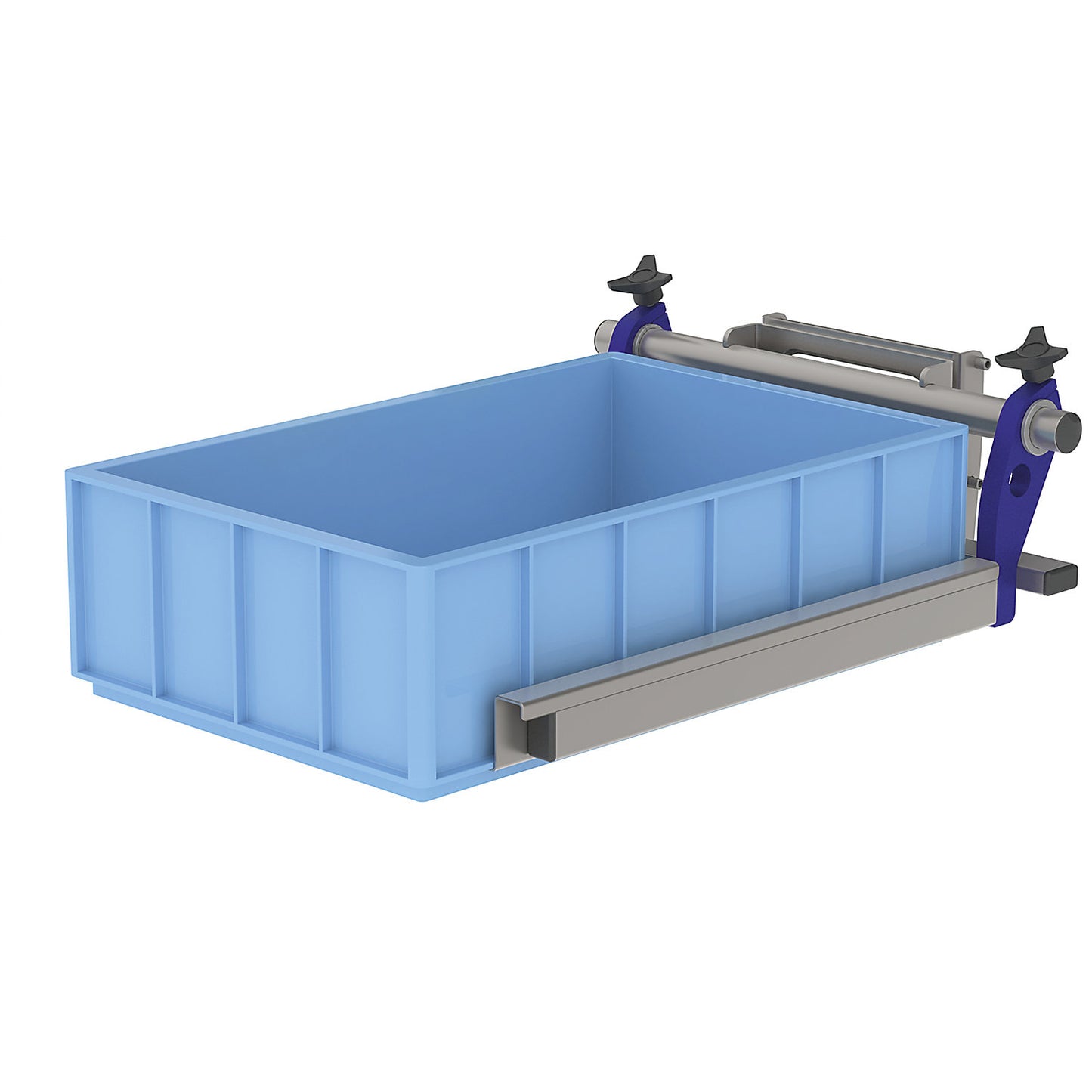 Box forks for mobile lift, adjustable width 225 - 450 mm, length 500 mm.