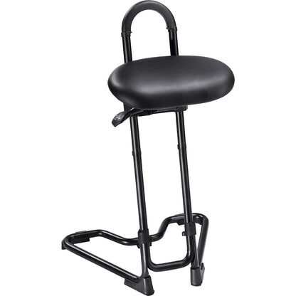 Universal anti-fatigue stool, height adjustment range 610 - 860 mm, black vinyl.