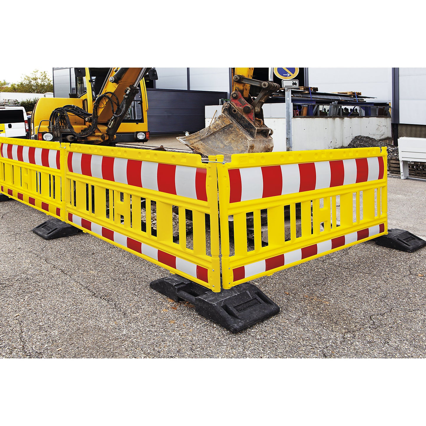 Barrier, plastic, length 2 m, yellow, 1+ items.