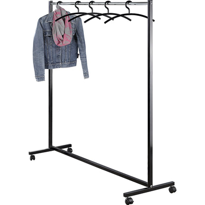 Coat rail, HxWxD 1700 x 1670 x 510 mm, tubular rail, chrome plated.