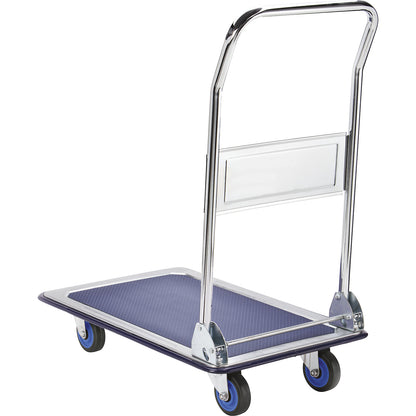 Professional platform truck, max. load 170 kg, zinc plated / chrome plated.