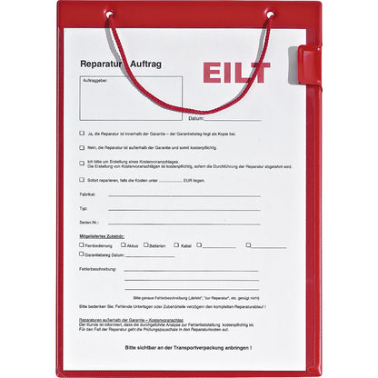 Order folder, A4, pack of 10, red.