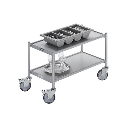 Table trolley, max. load 150 kg, shelf LxW 745 x 390 mm, 2 shelves.