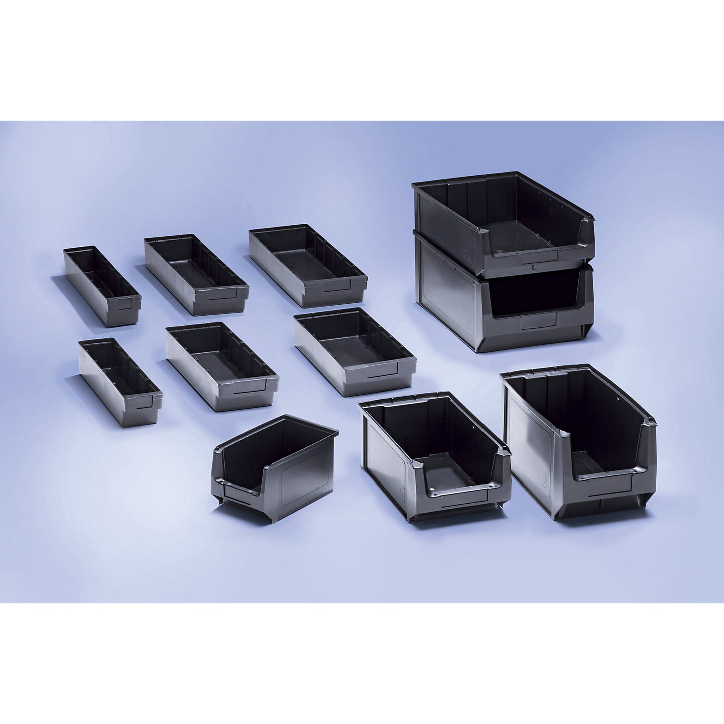ESD open fronted storage bins, made of polypropylene, LxWxH 500 x 310 x 200 mm, pack of 10.