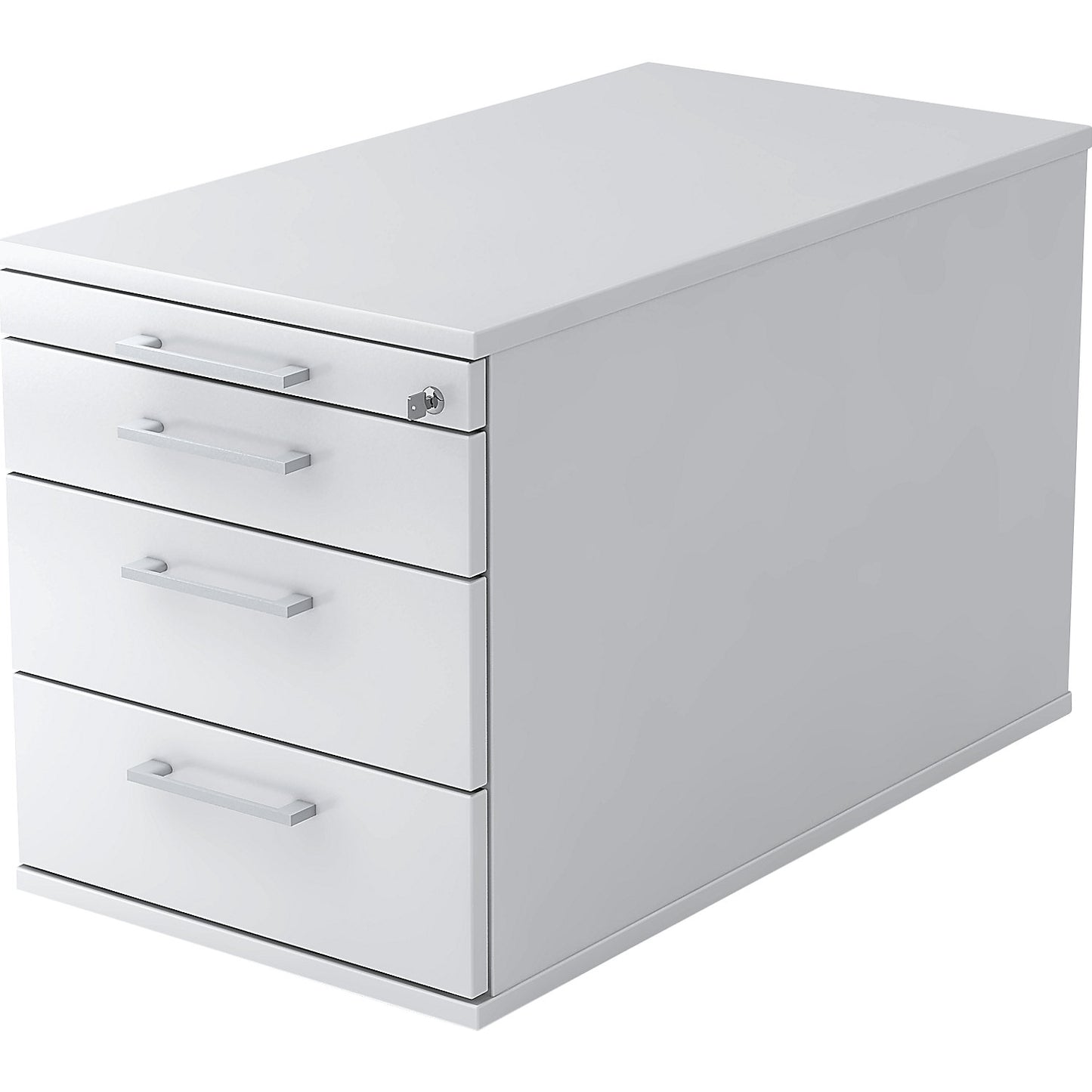 Mobile pedestal, 1 utensil drawer, 3 drawers, depth 800 mm, graphite.