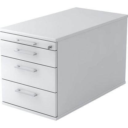 Mobile pedestal, 1 utensil drawer, 3 drawers, depth 800 mm, graphite.
