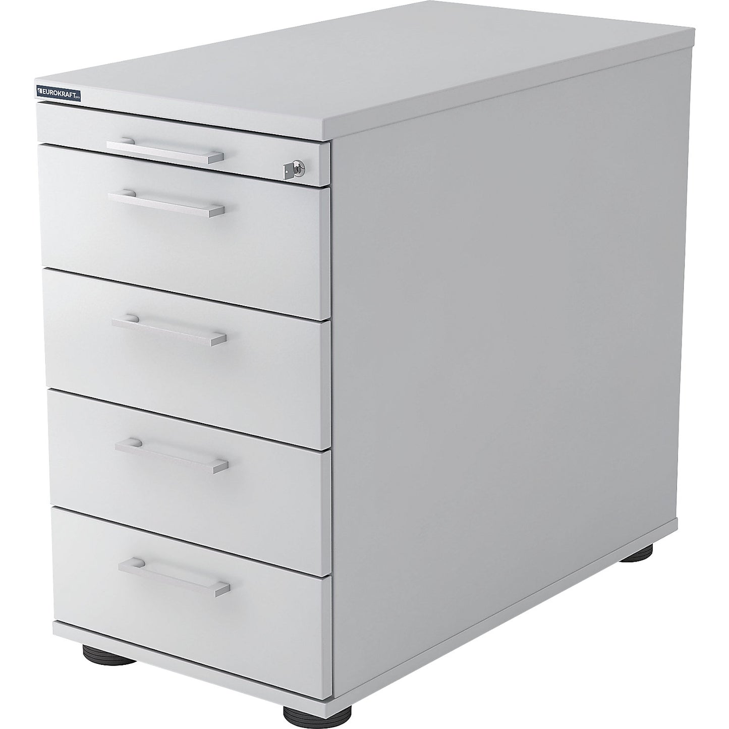 Fixed pedestal, 1 utensil drawer, 4 drawers, graphite.