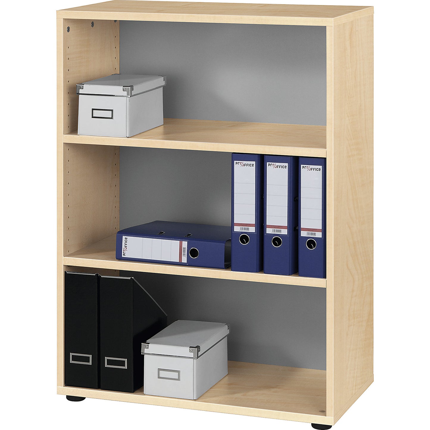 RENATUS - Shelf unit, HxW 1100 x 800 mm, 2 shelves, graphite.