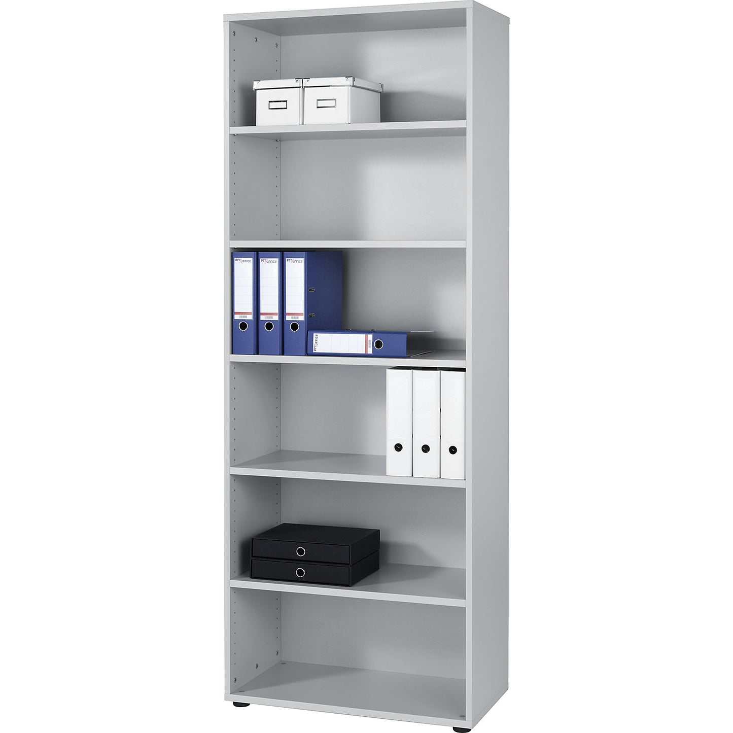 RENATUS - Shelf unit, HxW 2154 x 800 mm, 5 shelves, light grey.