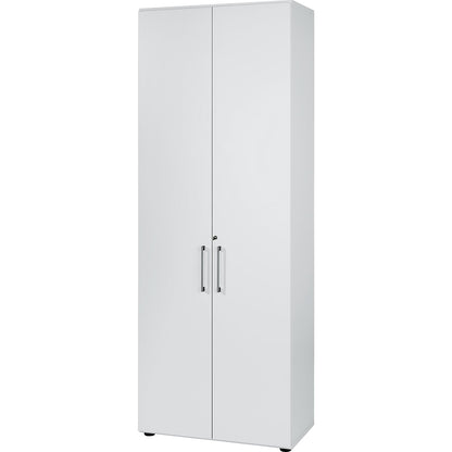 RENATUS - Office cupboard, 5 shelves, 6 file heights, light grey.