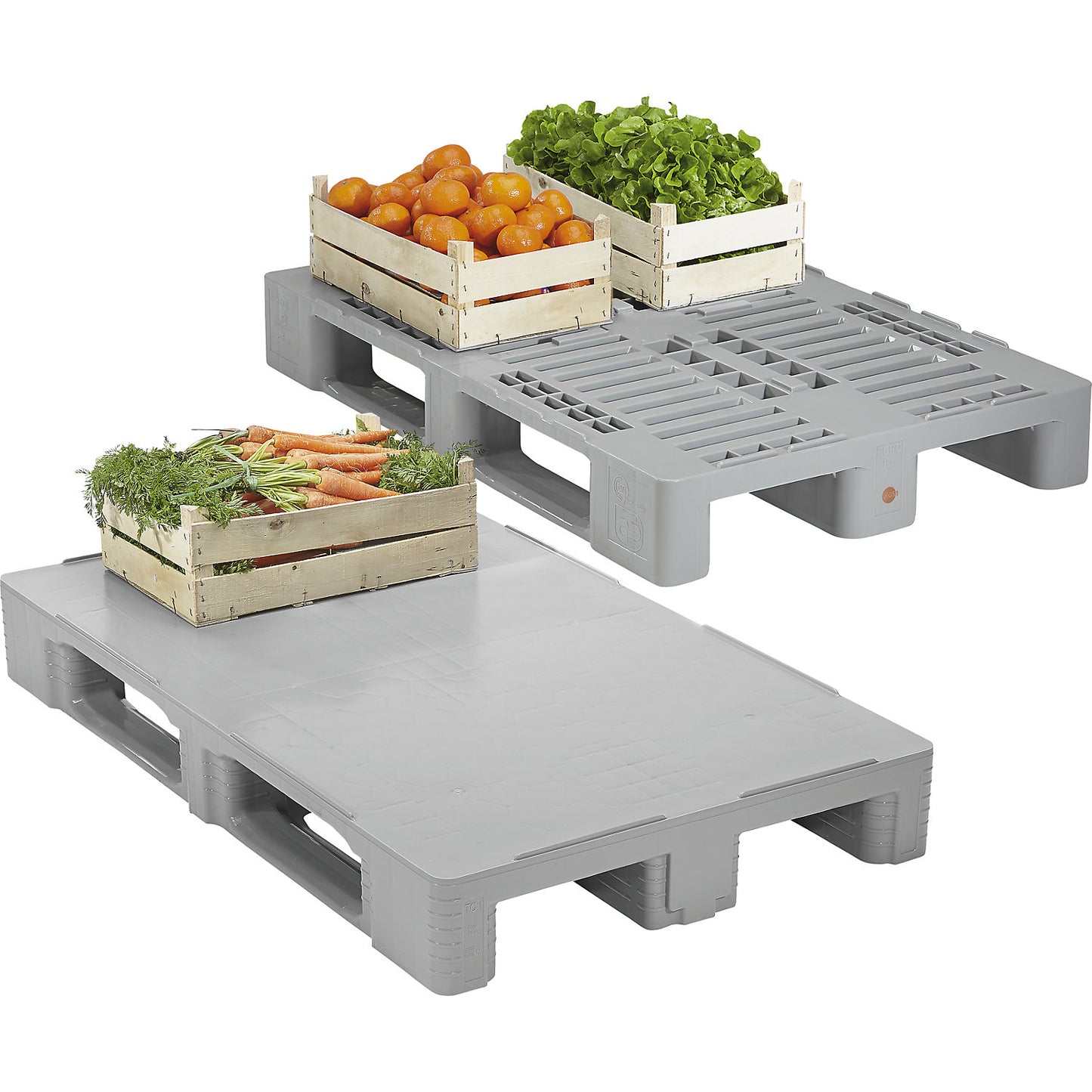 Hygienic pallet, polyethylene, LxWxH 1200 x 1000 x 160 mm, 1+ items.