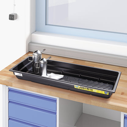 PE small universal sump tray, made of recycled polyethylene, capacity 75 l, length 1206 mm.