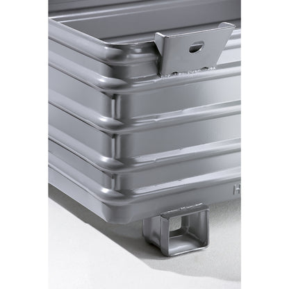 Heavy duty box pallet, WxL 800 x 1000 mm, with U-shaped feet, painted blue, 1+ items.