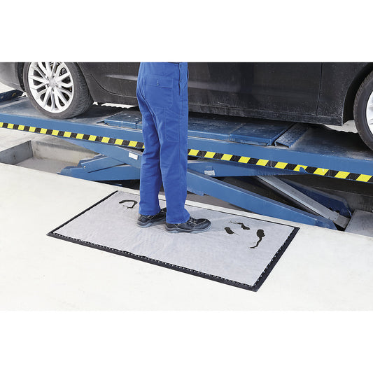Eco Stance workstation matting, LxWxH 1570 x 870 x 12.7 mm, black.