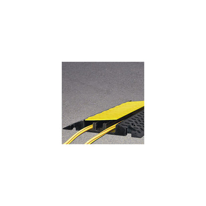 Cable bridge, height 75 mm, standard element, black / yellow.