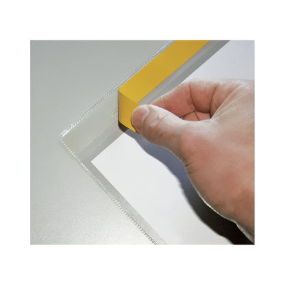 Document sleeve, self-adhesive, for A4, landscape format, long side open, pack of 50.
