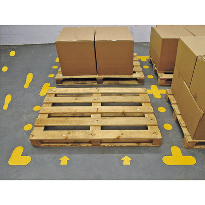 PVC floor marker, cross, pack of 50, LxW 300 x 300 mm.