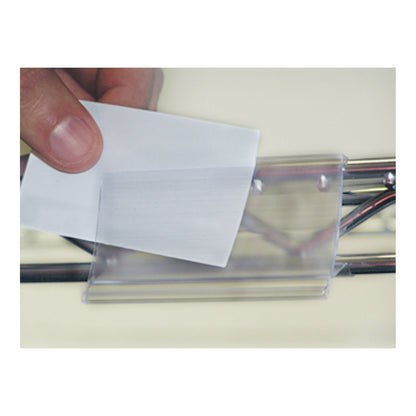Label holder, plastic, WxH 75 x 43 mm, pack of 12.
