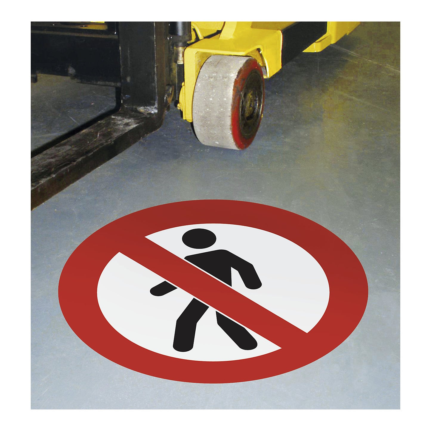 PVC pictogram, no pedestrians, pack of 2, self-adhesive.