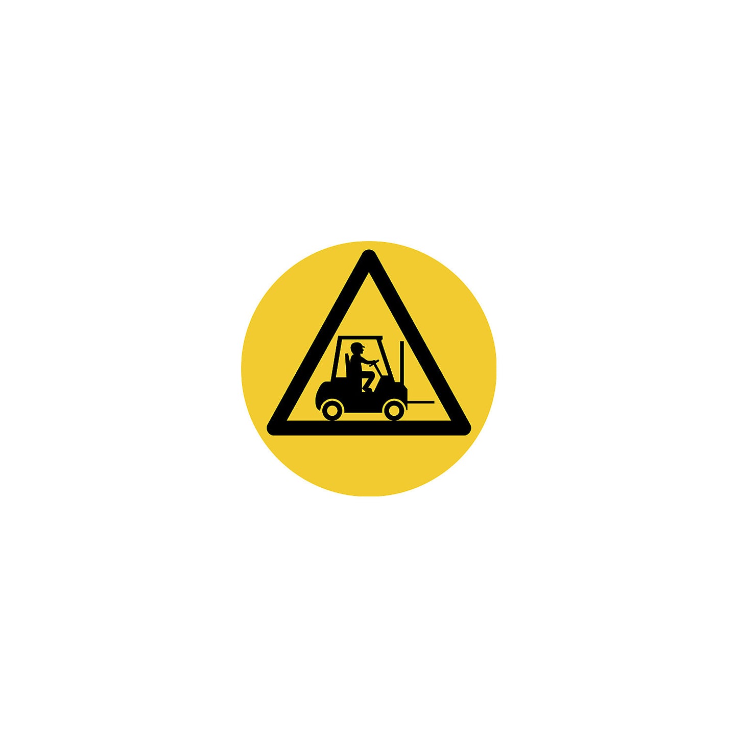 PVC pictogram, caution - forklifts, pack of 2, self-adhesive.