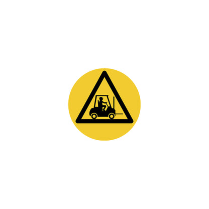 PVC pictogram, caution - forklifts, pack of 2, self-adhesive.