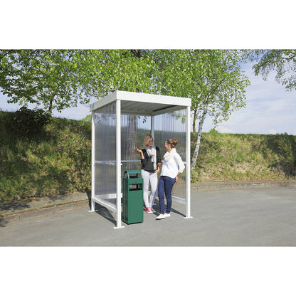Canopy Jena Maxi, three-sided shelter, WxD 1500 x 1500 mm, hot dip galvanised.