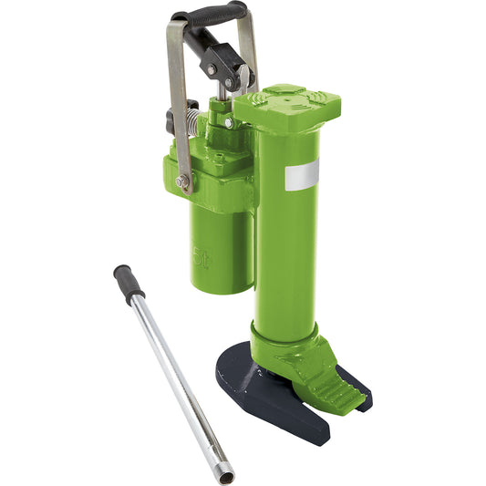 Hydraulic jack, for horizontal and vertical use, max. load 10 t.